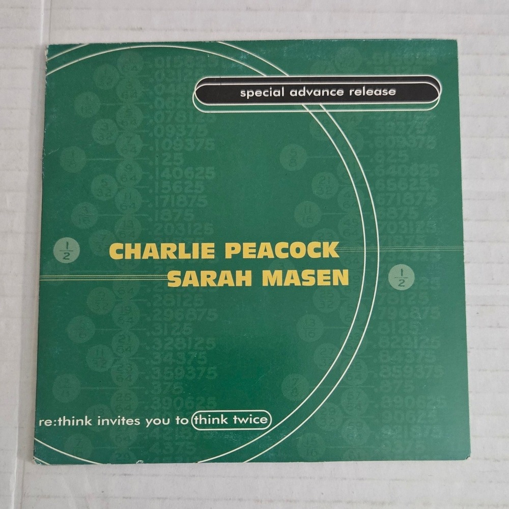 Vintage 1996 Charlie Peacock Sarah Masen Advance Promo CD rethink USA Made